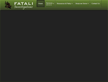 Tablet Screenshot of fataliinvestigations.com